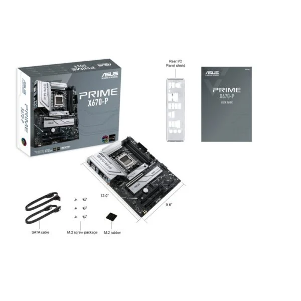 ASUS PRIME X670-P | Socket AM5 | AMD X670 | 4xDDR5 | Micro-ATX | Moederbord