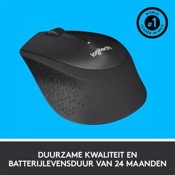 Logitech M330 Silent | Draadloze Muis | Rechtshandig | RF | 1000 DPI | Zwart