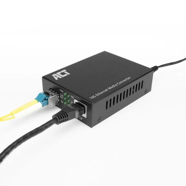 ACT AC4455 | 10G Media Converter | 10000 Mbit/s | Multimode/Single-mode | Zwart