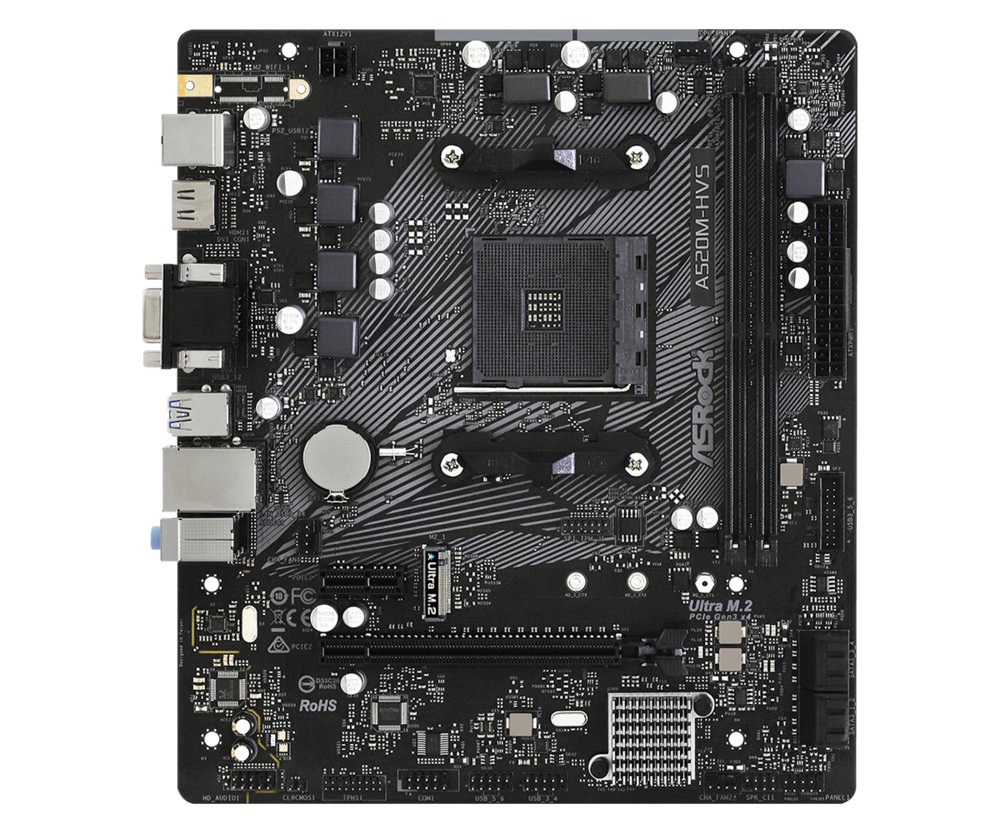 Asrock A520M-HVS | Socket AM4 | AMD A520 | 2xDDR4 | Micro-ATX | Moederbord - Image 3