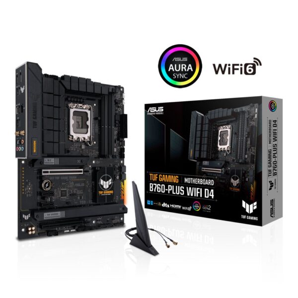 ASUS TUF GAMING B760-PLUS WIFI D4 | Socket LGA 1700 | Intel B760 | 4xDDR4 | ATX | Moederbord