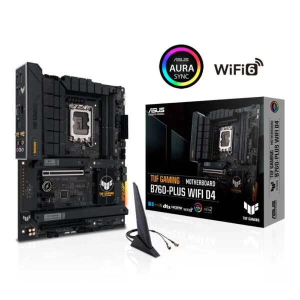 ASUS TUF GAMING B760-PLUS WIFI D4 | Socket LGA 1700 | Intel B760 | 4xDDR4 | ATX | Moederbord