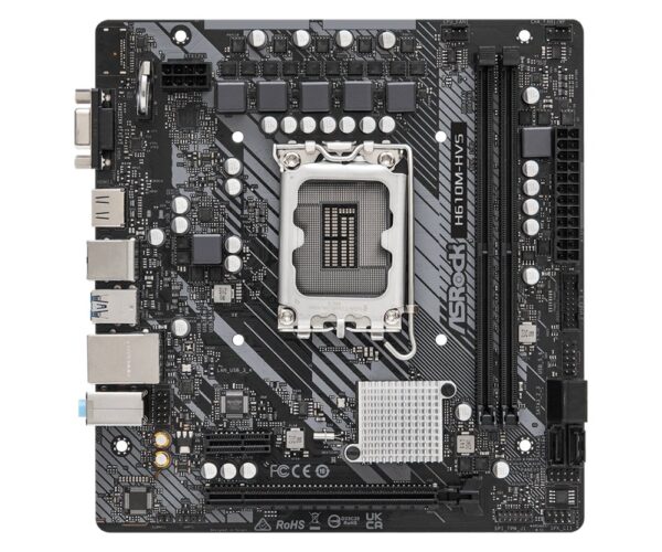 Asrock H610M-HVS Intel H610 | Socket LGA 1700 | Intel H610 | 2xDDR4 | Micro-ATX | Moederbord