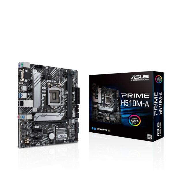 ASUS PRIME H510M-A ARGB | Socket LGA 1200 | Intel H510 | 2xDDR4 | Micro-ATX | Moederbord