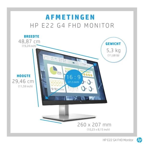 HP E22 G4 21.5'' | 1920x1080 IPS | 60Hz | Monitor