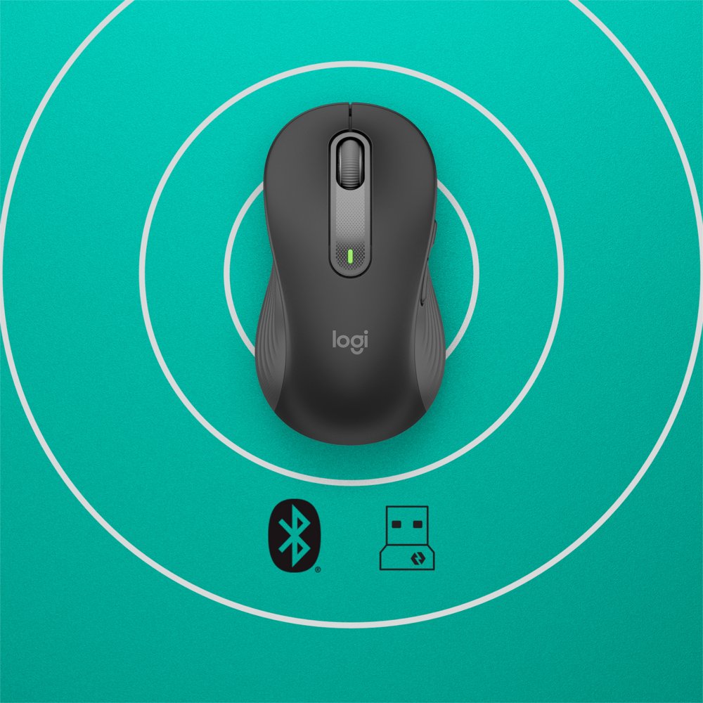 Logitech Signature M650 | Draadloze Muis | Linkshandig | RF + Bluetooth | 2000 DPI | Grafiet - Image 6