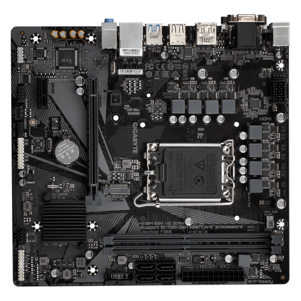 Gigabyte H610M S2H V2 DDR4 (rev. 1.0) | Socket LGA 1700 | Intel H610 | 2xDDR4 | Micro-ATX | Moederbord - Image 6