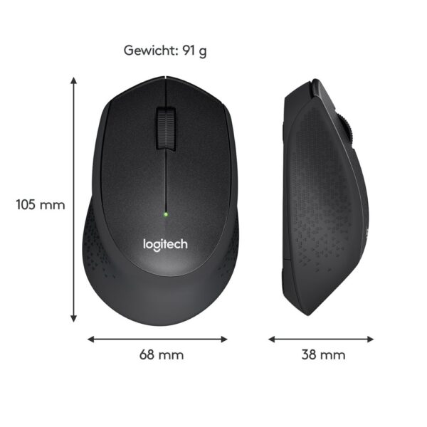 Logitech M330 Silent | Draadloze Muis | Rechtshandig | RF | 1000 DPI | Zwart