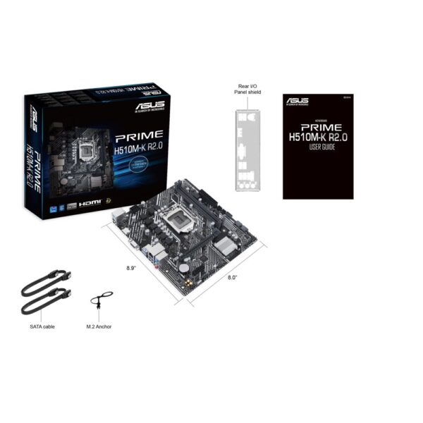 ASUS PRIME H510M-K R2.0 | Socket LGA 1200 | Intel H470 | 4xDDR4 | Micro-ATX | Moederbord