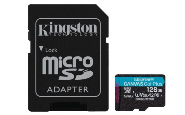 Kingston Canvas Go! Plus | MicroSDXC | 128GB | Class 10 | UHS-I U3