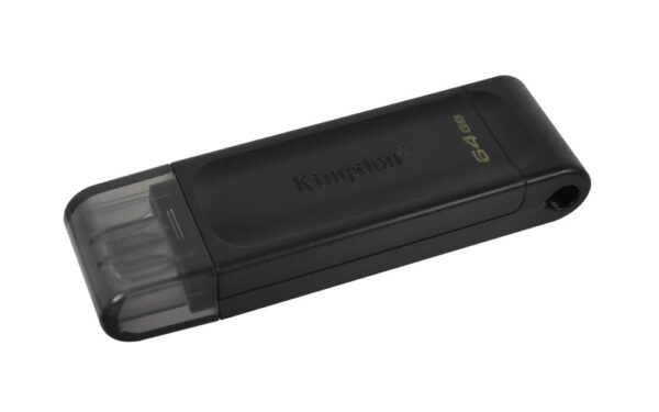 Kingston DataTraveler 70 | 64GB USB-C 3.2 Flash Drive | Zwart