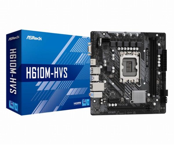 Asrock H610M-HVS Intel H610 | Socket LGA 1700 | Intel H610 | 2xDDR4 | Micro-ATX | Moederbord