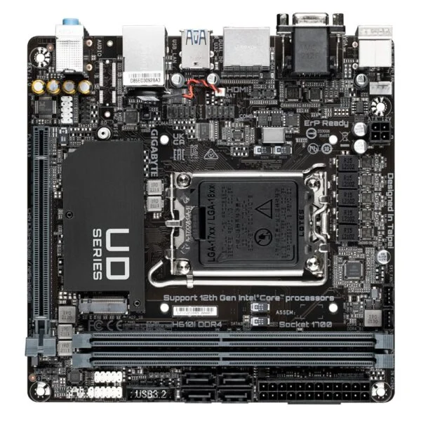Gigabyte H610I DDR4 | Socket LGA 1700 | Intel H610 | 2xDDR4 | Mini-ITX | Moederbord