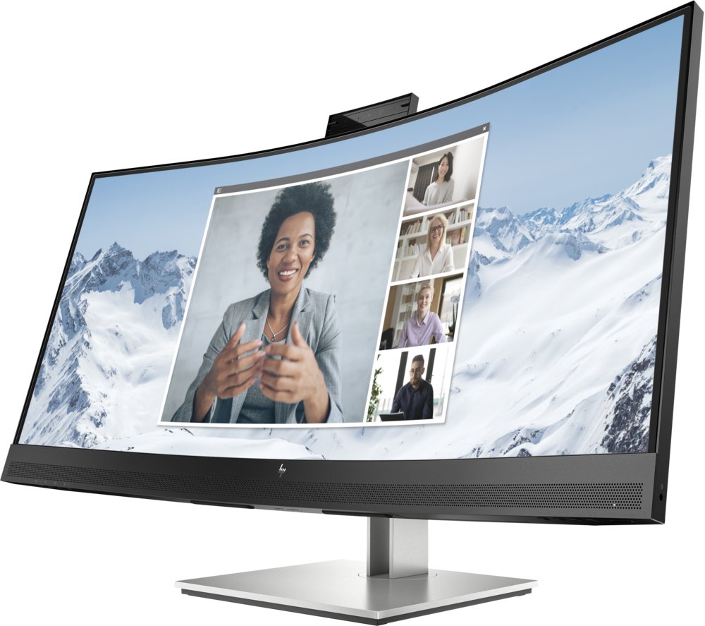 HP E34m G4 34" | 3440x1440 VA | 75Hz | Curved | USB-C | Webcam, Microphone & Speakers | Conferencing Monitor | Ergonomic Design - Image 3