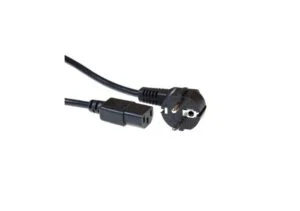 ACT 230V aansluitkabel | Schuko male (haaks) naar C13 | 230V / 10A | Zwart | 1.5 m