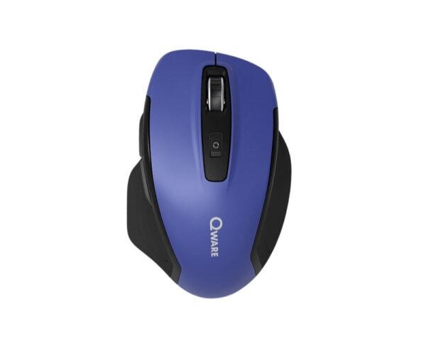 Qware Glasgow | Draadloze Muis | Rechtshandig | RF + Bluetooth | 1600 DPI | Blauw/Zwart