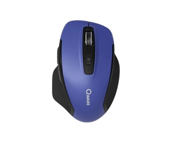 Qware Glasgow | Draadloze Muis | Rechtshandig | RF + Bluetooth | 1600 DPI | Blauw/Zwart