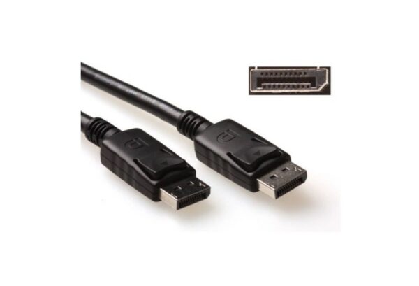 ACT AK3980 | DisplayPort Kabel | 2,0m | Zwart | Power Pin 20 Niet Aangesloten