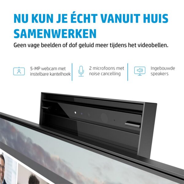 HP E24m G4 23,8" | 1920x1080 FHD IPS | 5ms | 99% sRGB | USB-C met 65W Power Delivery | 5MP Pop-up Webcam | Stereo Speakers | Microfoon | Monitor