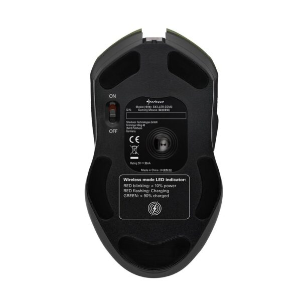 Sharkoon Skiller SGM3 | Draadloze Gaming Muis | Rechtshandig | RF + USB-A | 6000 DPI | Zwart