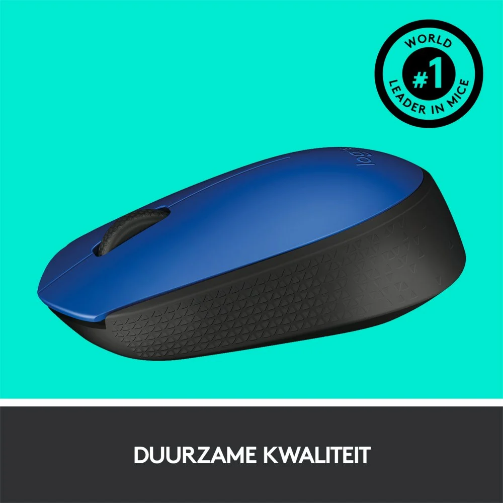 Logitech M171 | Draadloze Muis | Links- en Rechtshandig | RF | 1000 DPI | Zwart/Blauw - Image 11
