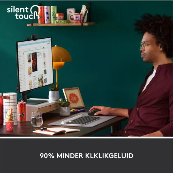 Logitech Signature M650 for Business | Draadloze Muis | Rechtshandig | RF + Bluetooth | 4000 DPI | Grafiet