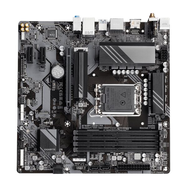 Gigabyte B760M DS3H AX (rev. 1.x) | Socket LGA 1700 | Intel B760 | 4xDDR5 | Micro-ATX | Moederbord