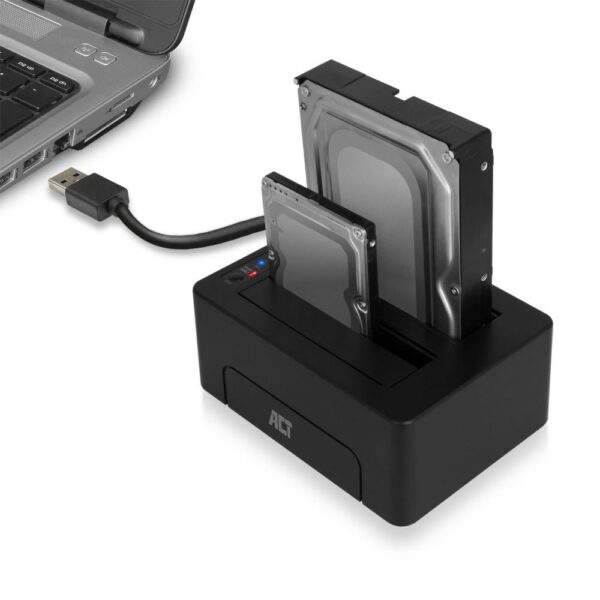 ACT AC1504 | Dual SATA Docking Station | 2,5" & 3,5" HDD/SSD | USB 3.2 Gen1 (5 Gbps)