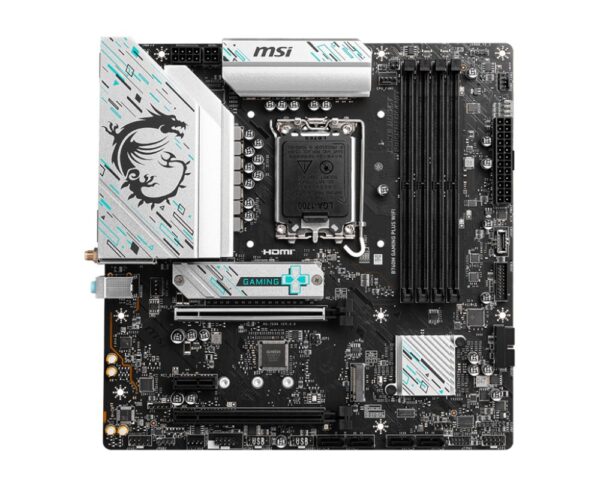 MSI B760M GAMING PLUS WIFI | Socket LGA 1700 | Intel B760 | 4xDDR5 | Micro-ATX | Moederbord