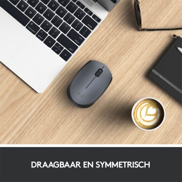 Logitech M170 | Draadloze Muis | Links- en Rechtshandig | RF | 1000 DPI | Grijs