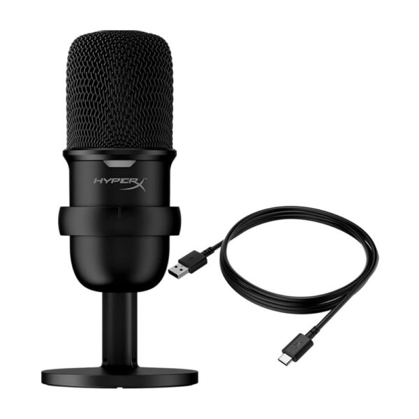 HyperX SoloCast | USB Condensator Gaming Microfoon | 24-bit/96kHz | Tap-to-Mute | Cardioïde | Zwart