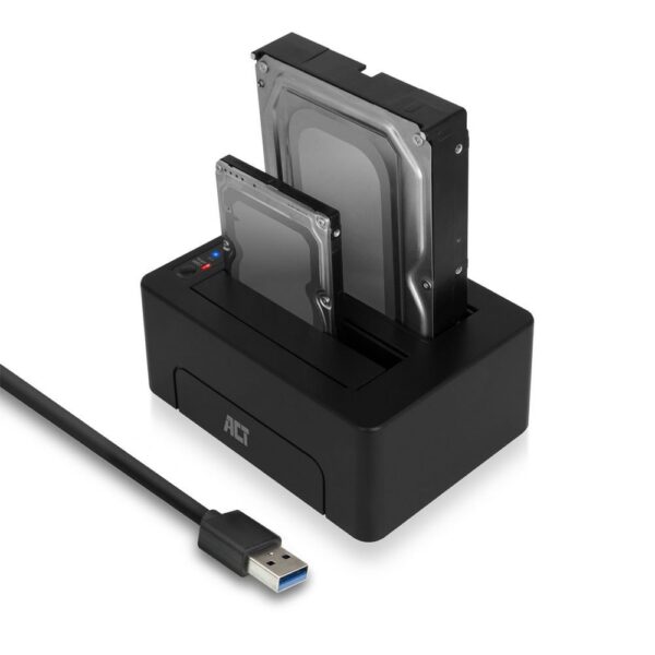 ACT AC1504 | Dual SATA Docking Station | 2,5" & 3,5" HDD/SSD | USB 3.2 Gen1 (5 Gbps)