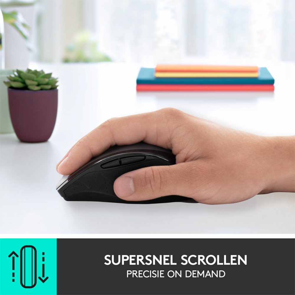 Logitech Marathon M705 | Draadloze Muis | Rechtshandig | RF | 1000 DPI | Zwart - Image 5