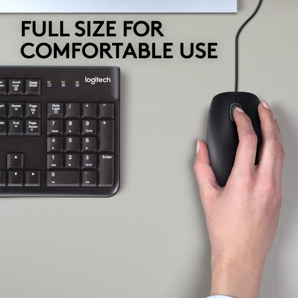 Logitech B110 Silent | Bekabelde Muis | Links- en Rechtshandig | USB-A | 1000 DPI | Zwart - Image 4