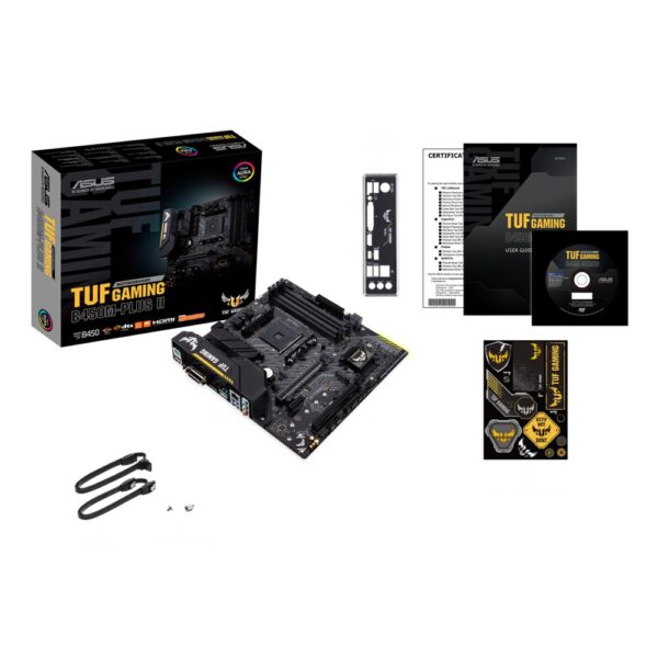 ASUS TUF Gaming B450M-Plus II | Socket AM4 | AMD B450 | 4xDDR4 | Micro-ATX | Moederbord