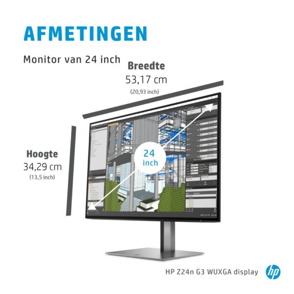 HP Z24n G3 24" | 1920x1200 WUXGA IPS | Edge-Lit LED | 60Hz | Monitor