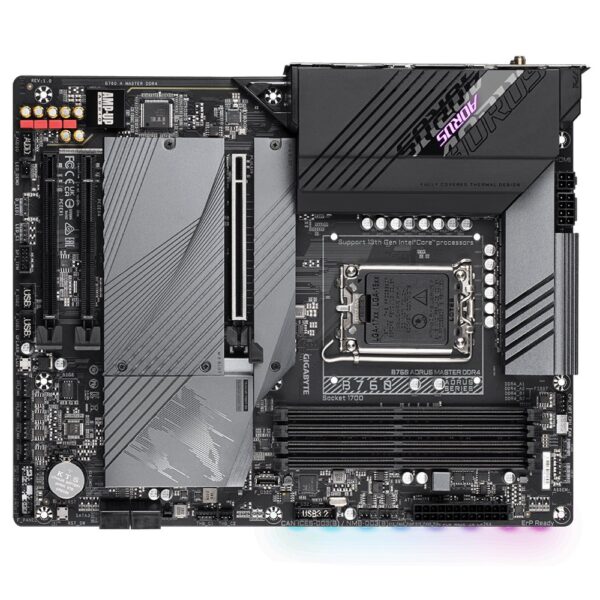 Gigabyte B760 AORUS MASTER DDR4 (rev. 1.0) | Socket LGA 1700 | Intel B760 | 4xDDR4 | ATX | Moederbord
