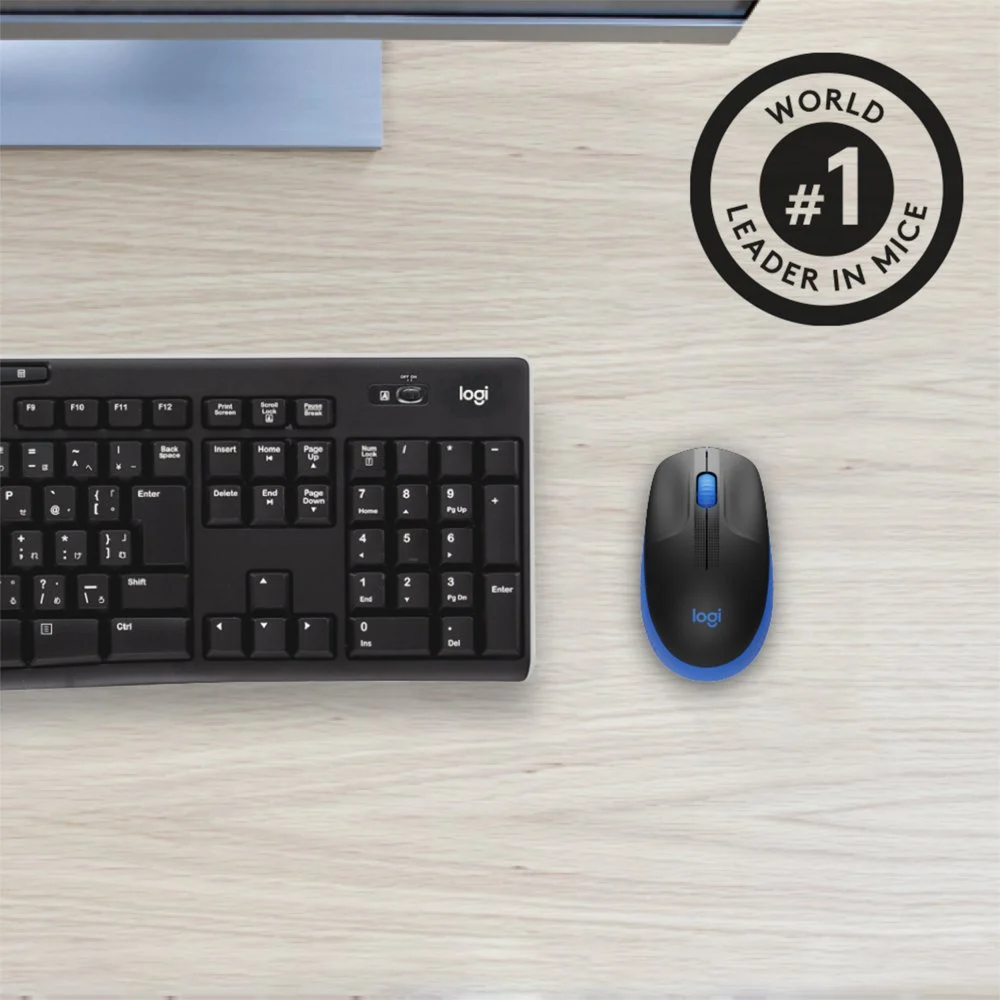 Logitech M190 | Draadloze Muis | Links- en Rechtshandig | RF | 1000 DPI | Zwart/Blauw - Image 5