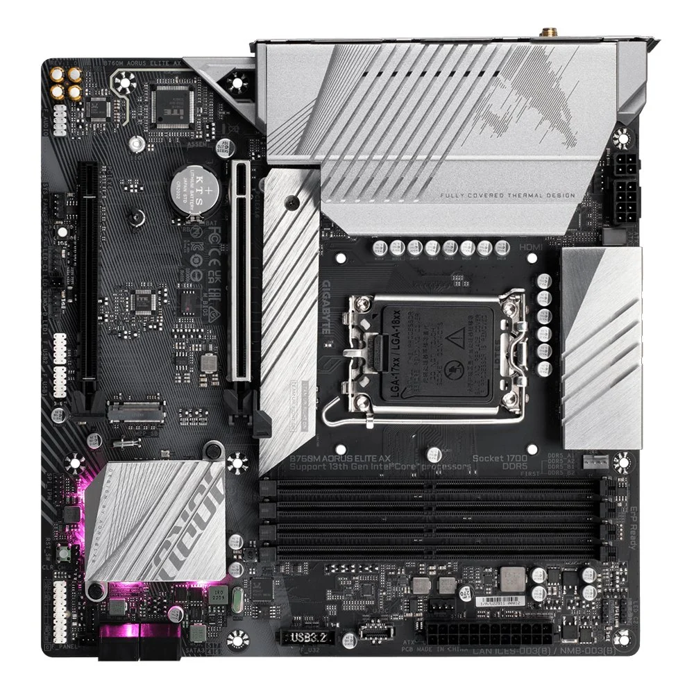 Gigabyte B760M AORUS ELITE AX | Socket LGA 1700 | Intel B760 | 4xDDR5 | Micro-ATX | Moederbord - Image 5