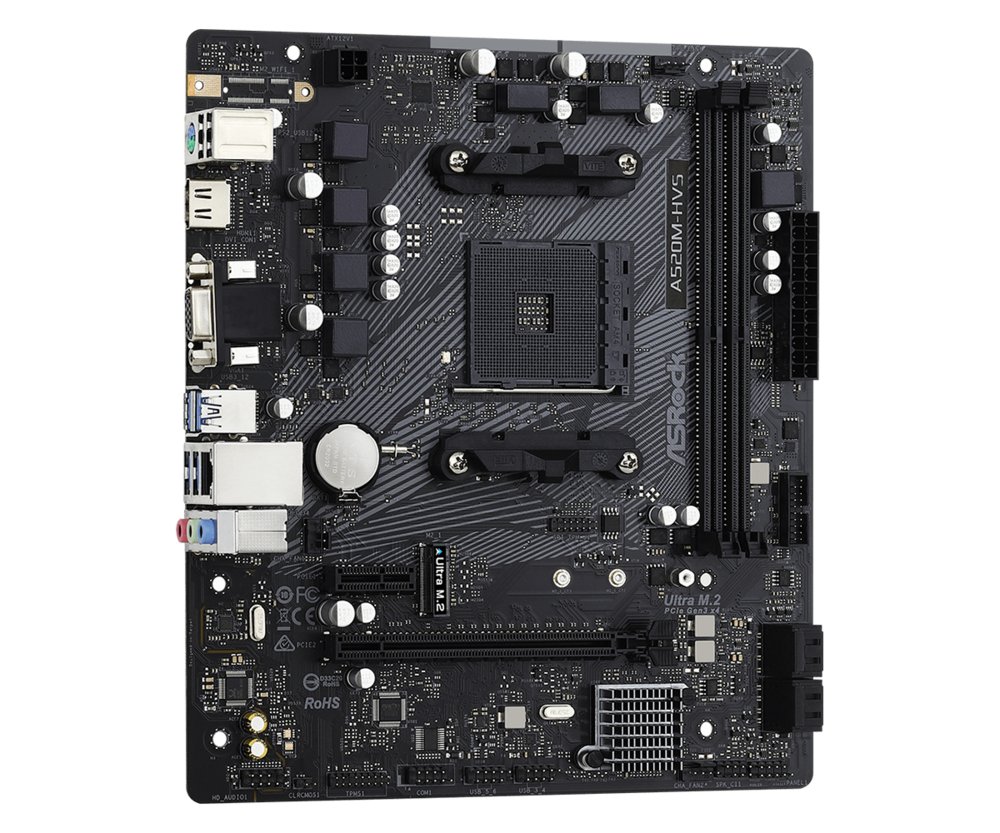 Asrock A520M-HVS | Socket AM4 | AMD A520 | 2xDDR4 | Micro-ATX | Moederbord - Image 5