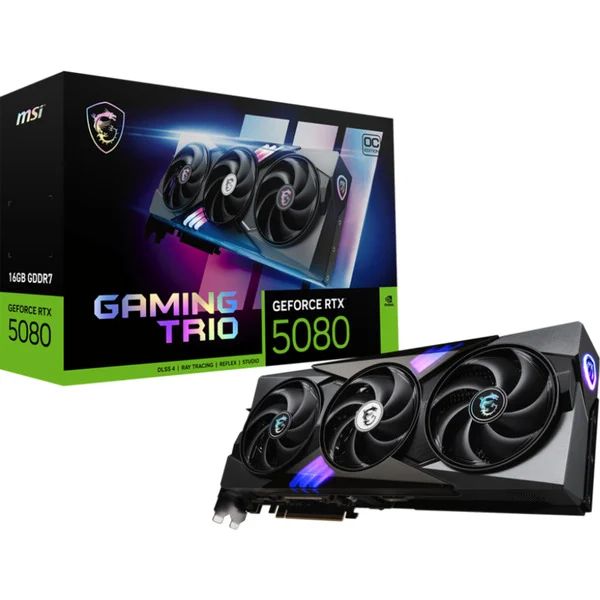 MSI GeForce RTX 5080 16G GAMING TRIO OC Videokaart - Image 2