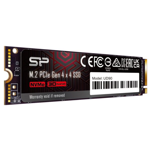 Silicon Power UD90 | 2TB NVMe SSD | M.2 | Gen4 | 5.000MB/s Lezen | 4.800MB/s Schrijven