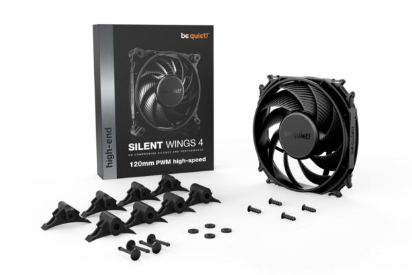 be quiet! Silent Wings 4 | 120mm PWM Behuizingsventilator | Zwart | Single Pack (1 stuk)