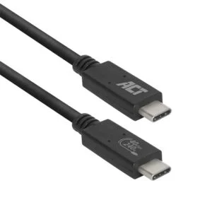 ACT AC7451 | USB4 Gen 3x2 Kabel | USB-C naar USB-C | 0.8m | Zwart