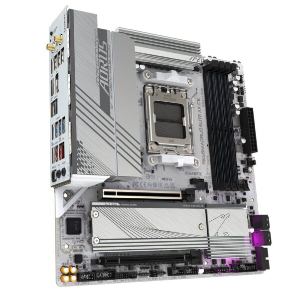 Gigabyte B650M AORUS ELITE AX ICE | Socket AM5 | AMD B650 | 4xDDR5 | Micro ATX | Moederbord