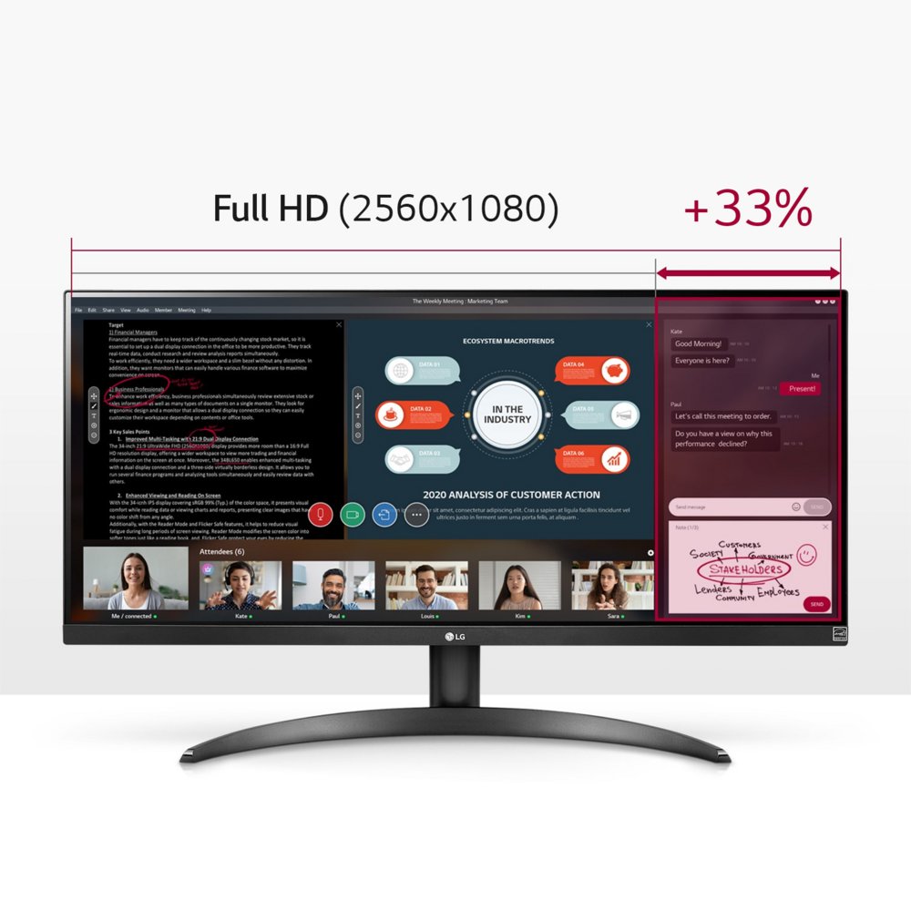 LG 29WP500-B 29" | 2560x1080 IPS | 75Hz | Ultrawide Monitor - Image 10