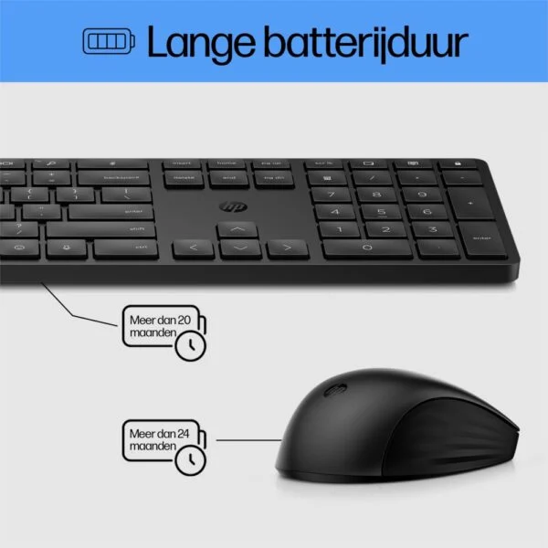 AZERTY | HP 650 Wit | Draadloze Muis en Toetsenbordcombo | AZERTY