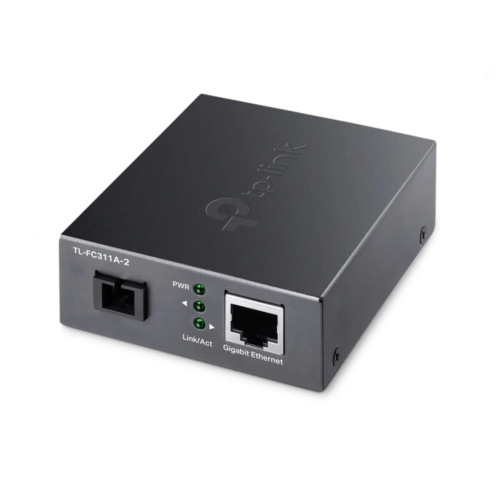 TP-Link TL-FC311A-2 | Gigabit Media Converter | 1000 Mbit/s | Single-mode | Zwart