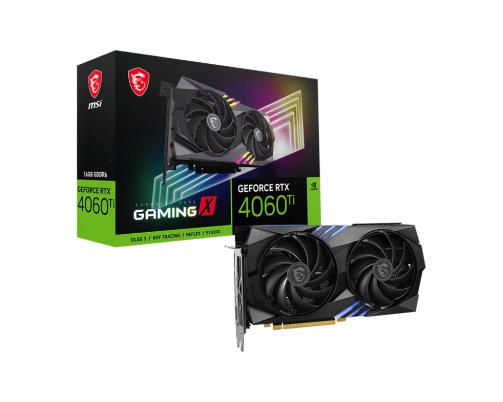 MSI GeForce RTX 4060 Ti GAMING X | 16GB GDDR6 VRAM | Videokaart | GPU | Nvidia