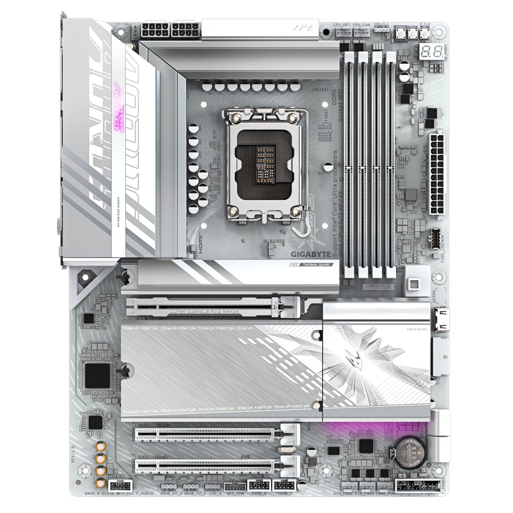 Gigabyte B860 AORUS ELITE WIFI7 ICE | Socket LGA 1851 (V1) | Intel B860 | 4xDDR5 | ATX | Moederbord - Image 3